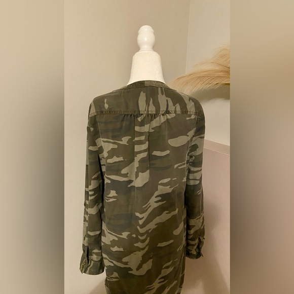 Express Women’s Small Green Camo Mini Dress Summer Spring Fall - Picture 6 of 6